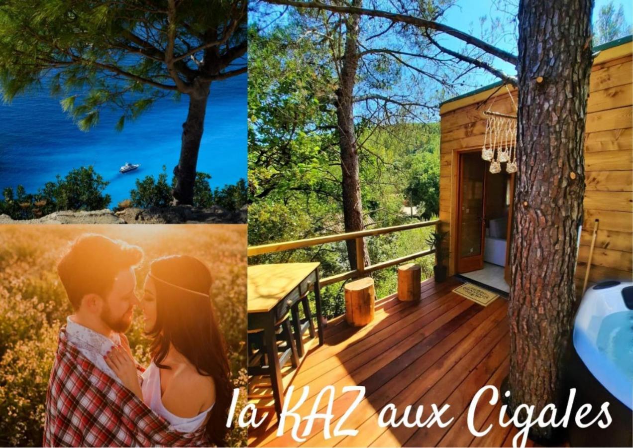 Cabane Dans Les Arbres "La Kaz Aux Cigales" Cuers Exterior foto